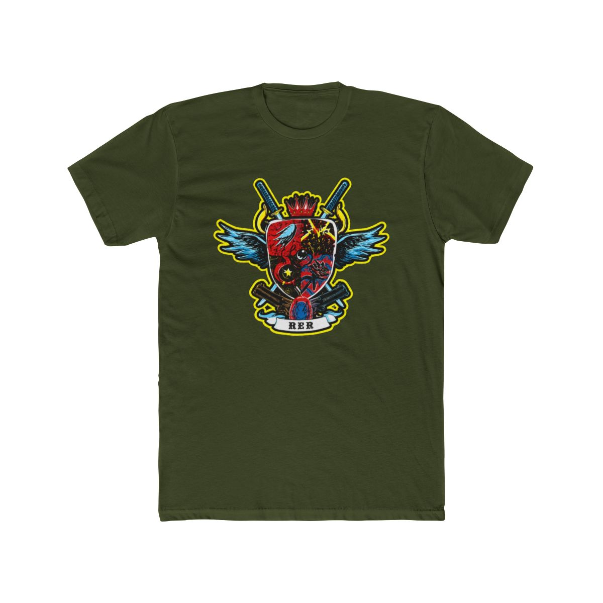 Isekai Anime Black Rising Of Shield Hero Gun Gale Men’s T Shirt Size Unknown | Rising of the Shield Hero - alternate angle 4, merchandise